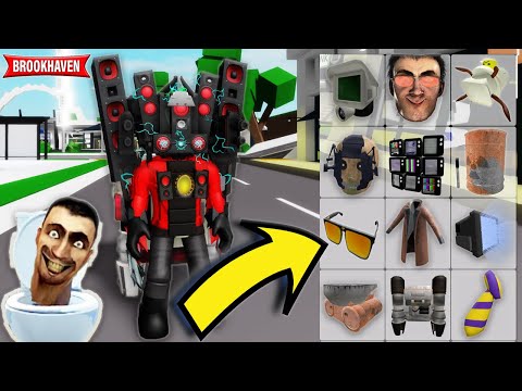 How To Turn Into Skibidi Toilet Part 4 In Roblox Brookhaven! Id Codes Infected Titan Speakerman
