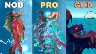 NOB VS PRO VS GOD ! THE EVOLUTION OF  SHARKNAROK  - Hungry Shark Evolution