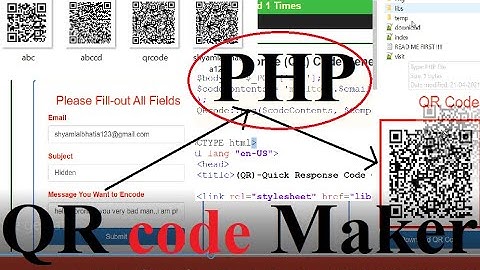 QR-Code (Quick-Response-Code) PHP Generator Project and software || QR-code || PHP-HTML Source Code