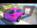High Speed Jumping through Freeze Wall Crashes - BeamNG drive
