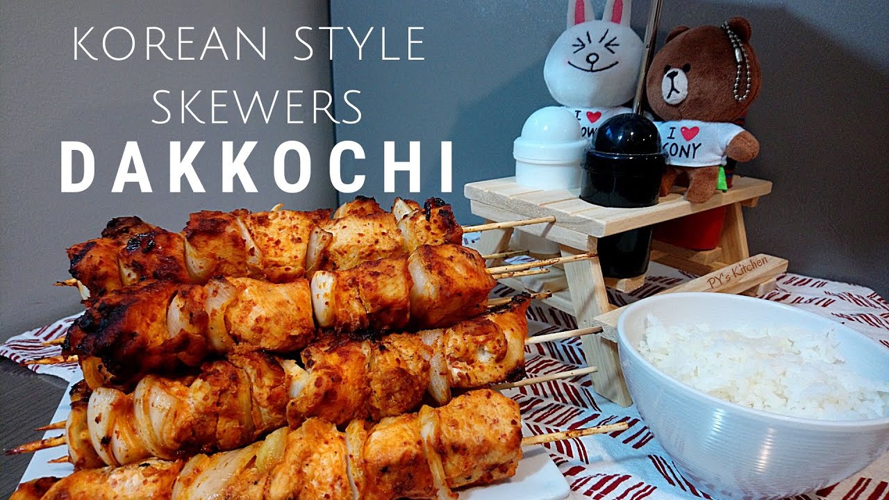 Korean Chicken Skewers (Dakkochi) - My Korean Kitchen