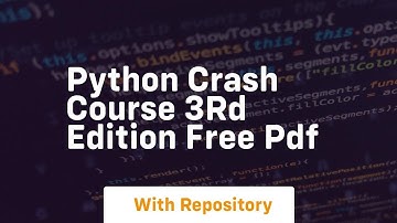 Python crash course 3rd edition free pdf