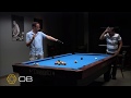 Efren Reyes showing Shane van Boening how to play Russian Pool for the first time.