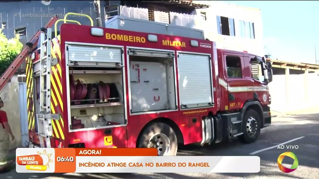 Agora: incêndio atinge casa no bairro do Rangel - Tambaú da Gente Manhã