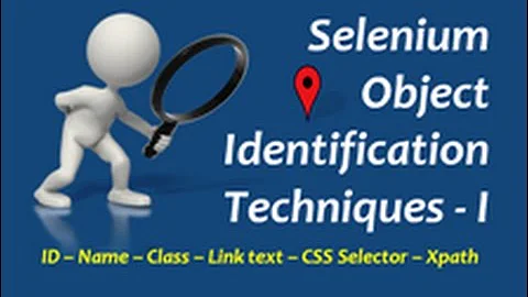 selenium object identification and locators  - ID, Name, Class, CSS Selector, DOM and Xpath