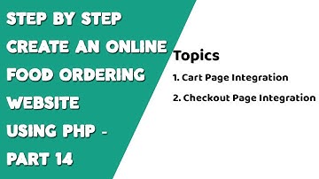 Step by step create an Online Food Ordering website using PHP - Part 14