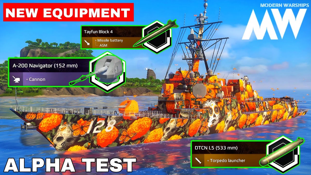 Alpha Test All New Equipment 🔥 Review & Gameplay - Modern Warships 