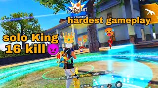 Solo King 👑 16 kill 😈😈 in br match 🤯 hardest gameplay #viral #garenafreefire #gaming