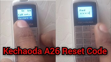 kechaoda A26 Reset Setting | How to reset kechaoda a26 Reset code