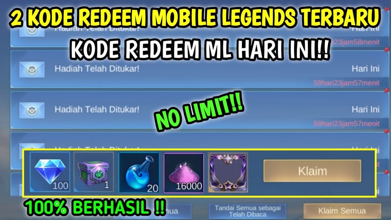 BURUAN! 2 KODE REDEEM ML TERBARU KODE REDEEM MOBILE LEGEND KODE REDEEM ...