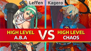 GGST ▰ Leffen (A.B.A) vs Kagero (Happy Chaos). High Level Gameplay