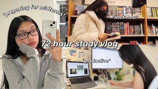 STUDY VLOG | realistic \& productive days in my life | studying for midterms \& book recommendations 📚