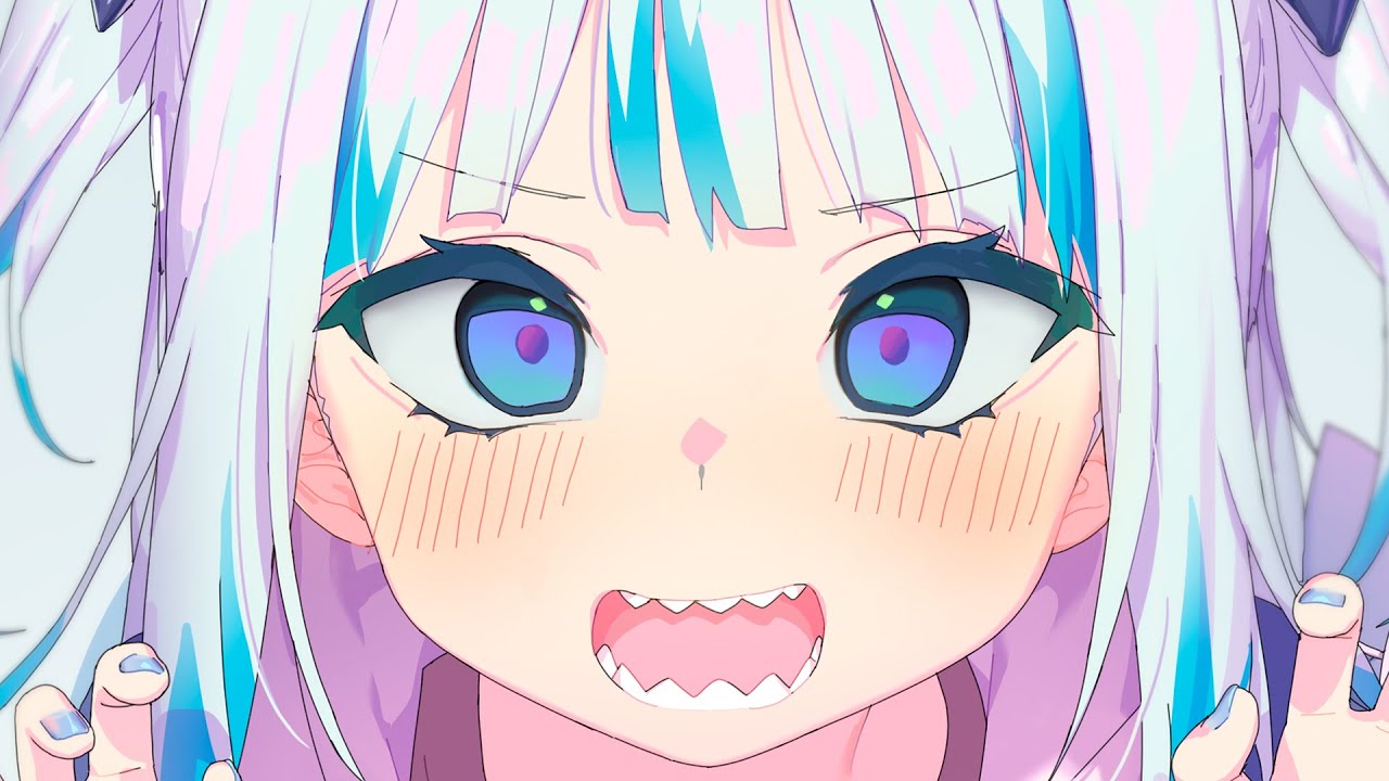 Gura: "Onii-chan estou presa na pedra, me ajude Onii-chan!"