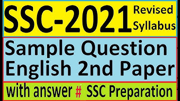 SSC English Revised Syllabus Sample question | SSC English Second Paper | SSC English Model Test