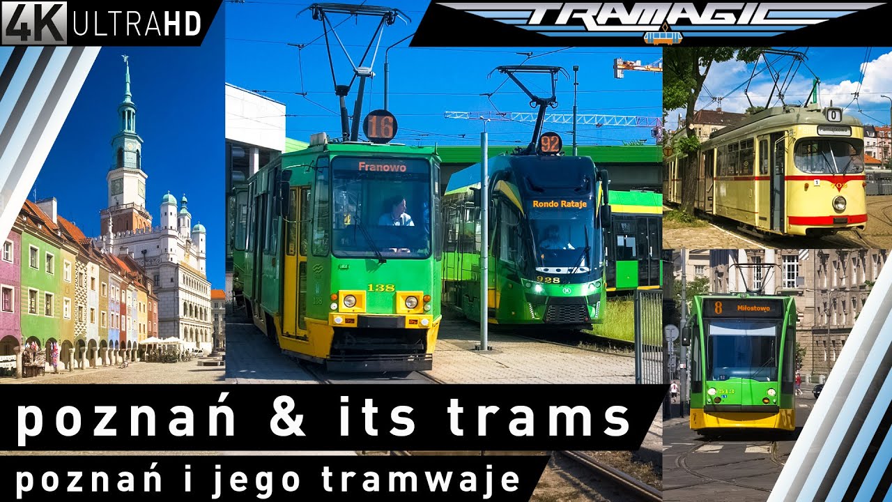 Познань и ее трамваи | 4К
