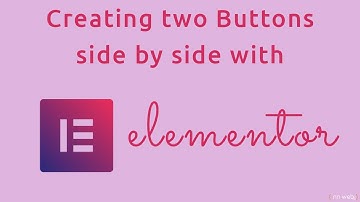 Two buttons side by side in Elementor Free -  HTML and CSS