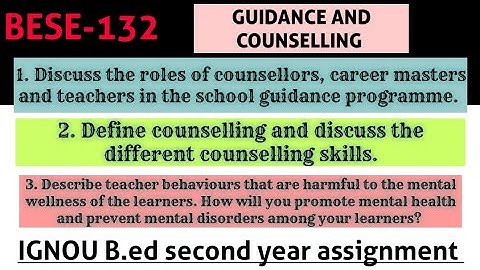 BESE-132 | GUIDANCE & COUNSELLING | ASSIGNMENT JANUARY 2021 BATCH | IGNOU B.Ed | EDU ROCKET