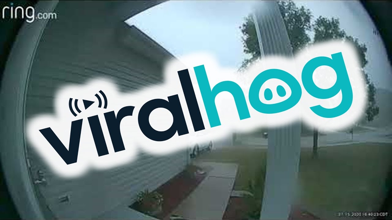 Lightning Strike Sends Girls Inside Screaming || ViralHog