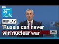 REPLAY - Stoltenberg address: NATO head tells Russia it cannot win nuclear war • FRANCE 24 English