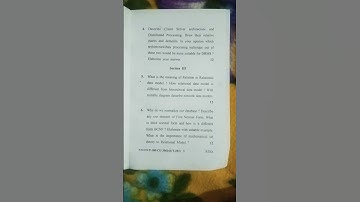 Gurugram University bsc maths honours 3rd sem database management system and Oracle 2023 paper