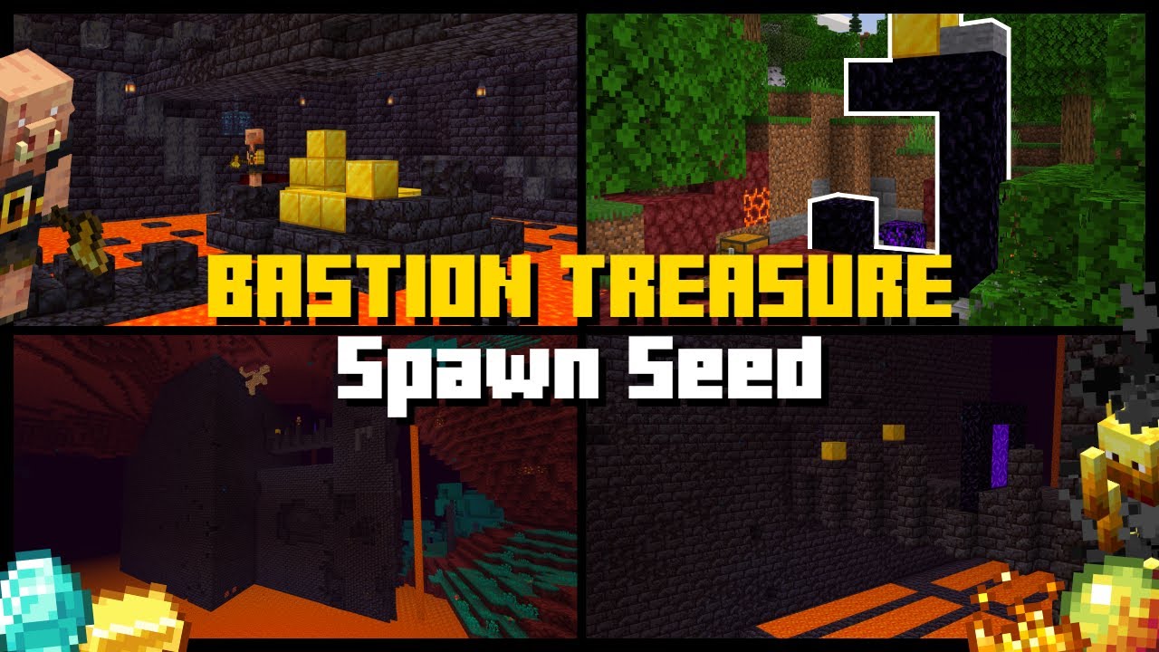 Bastion Treasure At Spawn Seed Minecraft Bedrock Edition 1 16 Youtube
