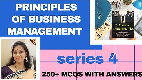 Principles of Business Management । PBM । MCQ Questions with Answers । Series 4 । by Dr Mamta Rathi