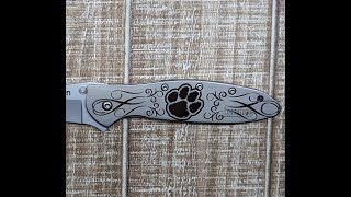 Clemson laser engraved Kershaw knife