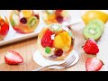 세상에 하나뿐인 과일 젤리 치즈케이크🍓🥝🍋 / The only fruit jelly cheesecake in the world. / christmas / Cup measure