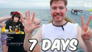 KreekCraft Reacts to MrBeast - 7 Days Stranded At Sea