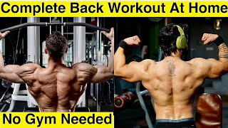 Complete Back Workout At Home|| No Gym