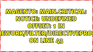 main.CRITICAL: Notice: Undefined offset: 1 in...