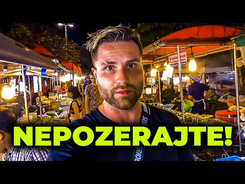 NEPOZERAJTE TOTO VIDEO pokiaľ ste hladný! | Banzaan Fresh Market Patong Phuket travel vlog thajsko