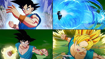 End of Z Goku Transformations, Surges & Super Attacks  - DBZ: Kakarot (Goku
