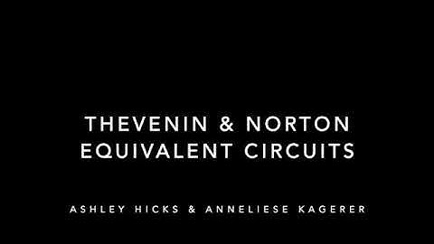 BMEN 321 EC - Thevenin & Norton Equivalent Circuits