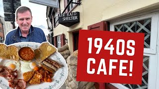 Reviewing an AIR RAID SHELTER CAFE  A FULL TOUR!