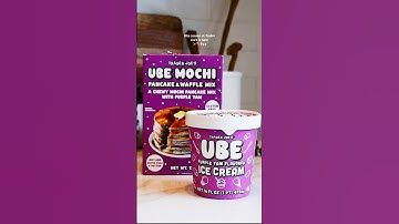 ✨Trader Joe’s Ube Mochi Pancakes with Ube ice cream topping🍦✨