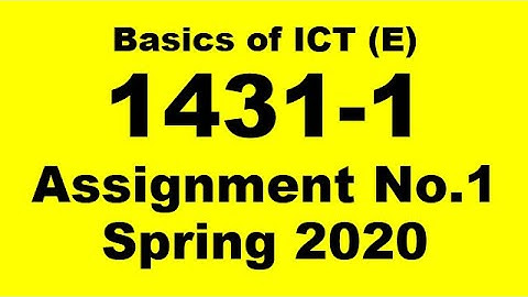 AIOU Code 1431 Solved Assignment No.1 Spring 2020