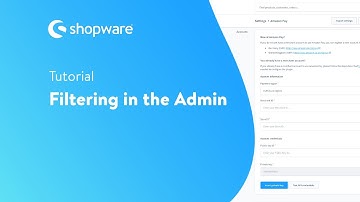 Filtering in the Admin (Shopware 6 Tutorial EN)