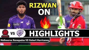 Melbourne Renegades Vs Hobart Hurricanes BBL 8th Match Highlights 2025 | MR VS HH Big Bash League
