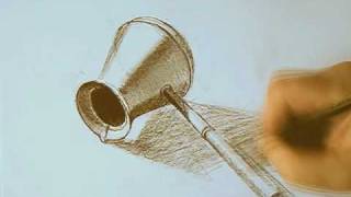 drawing metal coffee pot