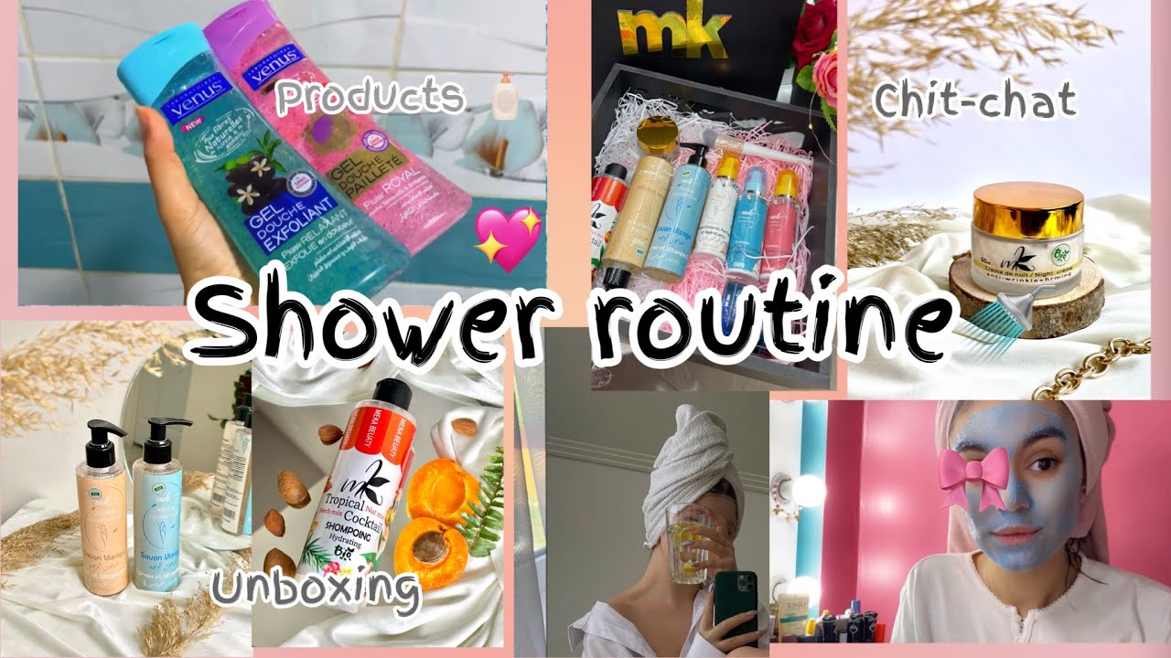 My shower routine 🚿🛀| unboxing📦🎀skin care🧴🧼chit-chat🫶🏻✨