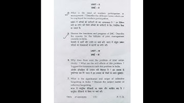 MDU Mcom 4th sem Human Resource management paper 2022