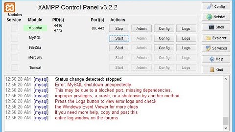 Cambiar el puerto de MYSQL en el paquete XAMP (solucionar error Access denied for user 