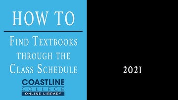 How to find textbooks through the class schedule with CRNs