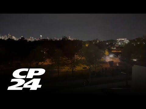 People shooting fireworks at each other at Woodbine Beach Park