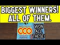 BIGGEST WINS PLAYING LOTTERY SCRATCHERS SINCE STARTING MY CHANNEL!!!