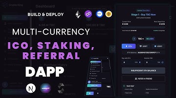 Build & Deploy Multi-Currency ICO, Staking & Referral System Dapp -Solidity & Wagmi | EVM Blockchain