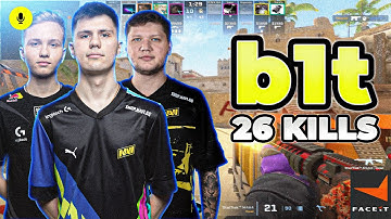 CS2 POV | b1t Faceit Ranked with s1mple, m0NESY (Mirage) Voice Comms 26-10