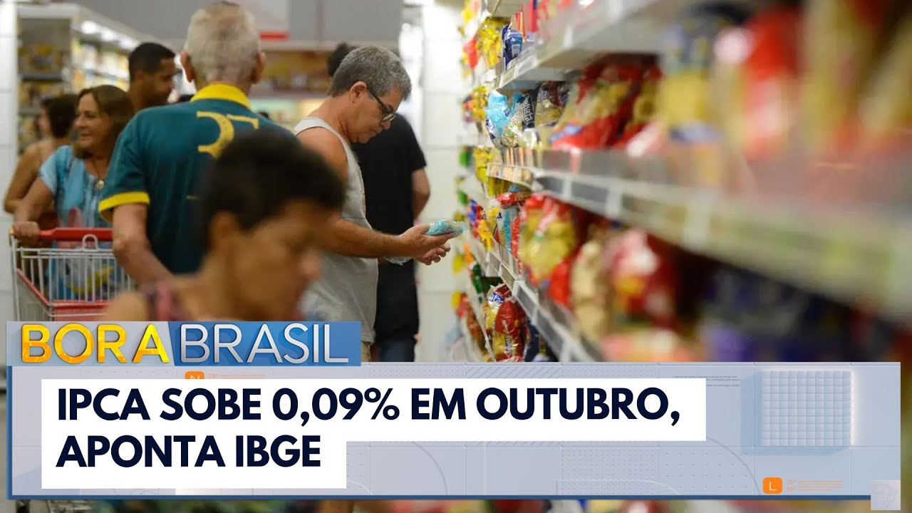 IPCA sobe 0,09% em outubro, diz IBGE