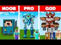 Minecraft NOOB vs PRO vs GOD: MEGAZORD ROBOT HOUSE BUILD CHALLENGE in Minecraft Animation